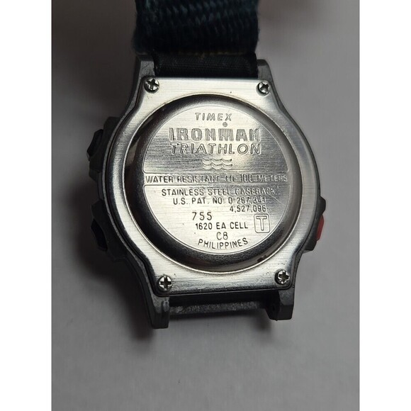 Timex Ironman Triathlon 8 Lap Indiglo 100M Digital Watch New Battery Nylon Strap - Picture 10 of 10